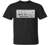 XUTSE Roland Retro Bass Line TB-303 Trance Club Music T-Shirt Black S