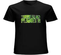 XUTSE There is No Planet B Environ Ment Protection Protest Vintage T Shirt Short Sleeve Funny Top Black M