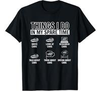 XUTSE Things I Do in My Spare Time Cars Wheel Auto Engine Garage T Shirt Black XXL