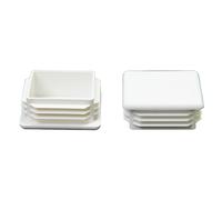 Xuulan 4Pcs Gamba della Sedia di Plastica Bianca Tappo di Chiusura Tubo Quadrato Inserto Bianco Piedini Antiscivolo Protector Pastiglie Complementi Arredo Casa 15mm 20mm 30mm 40mm (Color : 10x20mm)
