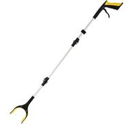 XUWEWI 2 Pezzi di Strumento Reacher Grabber, 43" Extra Lungo for Anziani, Leggero e Pratico Artiglio for rifiuti con magneti per Raccogliere Rifiuti(Yellow)