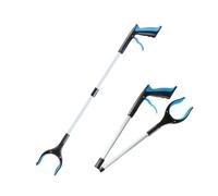 XUWEWI 2 pz Pieghevole Pinza Extender Utensili A Mano Portatile Garbage Grabber Pick Up Strumenti for La Pulizia della Casa Pinze Igienico-sanitarie per Raccogliere Rifiuti(Blue(82cm))