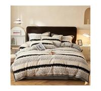 XUWEWI 4 copripiumini caldi e staccabili in peluche, design invernale più spesso, biancheria da letto for notti fredde, facili lavare per Set Copripiumino(Purple,150x200cm)