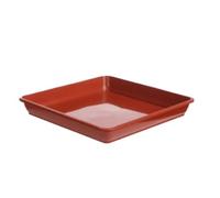 XUWEWI 6 Pezzi di sottovasi for Piante, vassoi in plastica for Interni ed Esterni per Il Giardino(Red,18x18cm)