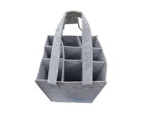 XUWEWI Borsa Per Vino Borsa For Il Trasporto Del Vino In Feltro, 9 Bottiglie, Riutilizzabile, Viaggio, Picnic, Portatile A Prova Di Perdite, Cena(Light Gray)