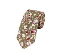 XUWEWI Cravatte classiche da uomo con fiori, 2 pezzi, fatte a mano, in cotone, for, cravatte strette, regalo di nozze Per Uomo(Color3)