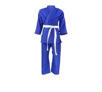 XUWEWI Uniforme Da Judo Judo Gi Costumi uniformi Tuta da karate a maniche lunghe for professionisti Tute judo for principianti Blu(160cm)