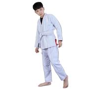 XUWEWI Uniforme Da Judo Tuta da judo for adulti professionale Tute blu bianco nero for uomo e donna(White with red,183-187cm)