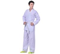 XUWEWI Uniforme Da Judo Tute da judo Karate Gi Tuta uniforme Cintura elastica for allenamento sportivo Palestra fitness con cintura bianca(170cm)