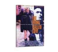 XUWSEWNE Poster su tela con scritta "The Thing Called Love", stile vintage, decorazione artistica da parete con musica e film, per soggiorno e camera da letto, 30 x 45 cm, con cornice