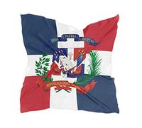 XUWU Sciarpa di seta di moda delle donne bandiera della Repubblica Dominicana quadrato raso sciarpa collo sciarpa testa capelli Wrap, Bandiera della Repubblica Dominicana, taglia unica