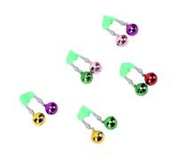 XUXHOU 10 Campanelli d'allarme per di Pesca, Campanelli con Clip per Asta in Acciaio Inossidabile con Clip in Plastica a Doppio Foro, Avviso di Pesca Notturno Colorato per Pescatori d'Acqua Dolce