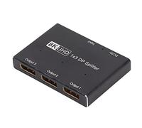 XUXHOU 1x3 Dissipport Splitter Ultra Hd -adapter per Home Theater School Hotel 1 in 3 Out Splitter 8K 30Hz 4K 144Hz per Utenti IOS