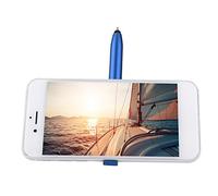 XUXHOU 4 in 1 Penna Schermo Bolín Tabactile con Luce LED per Tablet, Penna a Matita Multifunzionale per Smartphone e Tablet, Matita per Torcia Elettrica, Rosso/Blu/Nero, 13,6 Cm, 1pc,