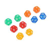 XUXHOU 40pcs 12 -Lato Reflue del Lato in 5 Colori, Design Irregolare, Sicuro e Pratico per Giochi da Tavolo, Insegnamento Matematica e Giochi Interattivi