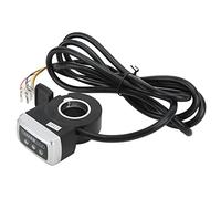 XUXHOU Acceleratore a Pollice, Acceleratore a Pollice in ABS a 6 Fili con Interruttore ON/OFF e Indicatore di Batteria, Apertura da 22 Mm Cavo da 1600 Mm per Bici Elettrica Scooter Triciclo Maniglia