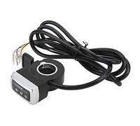 XUXHOU Acceleratore a Pollice, Acceleratore a Pollice in ABS a 6 Fili con Interruttore ON/OFF e Indicatore di Batteria, Apertura da 22 Mm Cavo da 1600 Mm per Bici Elettrica Scooter Triciclo Maniglia