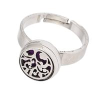 XUXHOU Anello diffusore regolabile in acciaio inox per aromaterapia, anello diffusore leggero con distribuzione dell'olio essenziale per le donne in viaggio (R36-7)