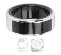 XUXHOU Anello Intelligente, Fitness Ring Tracker Uomini Donne Touch Screen Health Exercano Passi di Reddito con in Carica Argento per L'arrampicata in Bicicletta (ID 19,9 mm / 0.78in)