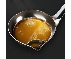 XUXHOU Comodo Cucchiaio Filtrante di Precisione per Mestolo Separatore D'olio per Commensali Attenti Alla Salute 12,6 X 3,3 Pollici
