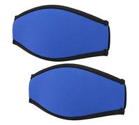 XUXHOU Copertina di Cinghia Maschera Subacquea, 2 Pcs Snola Snorkel Snorkel Lunghi Protettori per la Protezione dei Capelli in Neoprene per Nuotare (BLUE)