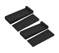 XUXHOU Cuscinetti Isolanti in Schiuma da 2 Confezioni, Cuscinetti per Altoparlanti per Monitor da Studio Ad Alta densità con Design Inclinato Antiurto per Ridurre Riverbero Ed Echi (BLACK)