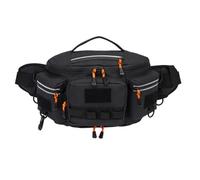 XUXHOU da Pesca, Borsa a Tracolla per Attrezzatura Multiuso in Tessuto Oxford Resistente All'acqua di Grande capacità per il Ciclismo All'aperto (BLACK)