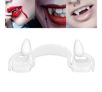 XUXHOU Denti da Vampiro Retrattili, Zanne di Plastica Realistiche per | Regolabile per Tutte le Dimensioni della Bocca, Plastica Non Tossica, Zanne Zombie Riutilizzabili per Scherzi e Giochi di