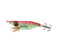 XUXHOU Esca da Pesca con Jig per Calamari, Esca Artificiale Ad Affondamento Lento Che Si Illumina Nella Notte Oscura, con Laccio Girevole e Branchia Galleggiante Realistica per la Pesca (PINK)