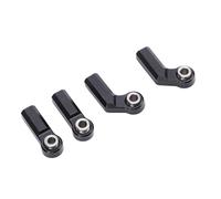 XUXHOU Giunto Sferico per Auto RC da 4 Pezzi, Raccordo a Testa Sferica in Lega M4 CW con Filettatura Positiva da 7,0 Mm per Modellini di Auto in Scala 1/10, con 2 Utensili Curvi e 2 (BLACK)