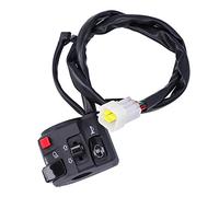 XUXHOU Interruttore Manubrio, Controller Luce Manubrio Universale ABS 7/8 Pollici 22 Mm con Spina a 9 Pin, Segnale di Svolta Clacson Faro Fendinebbia Controllo Avvio per la Maggior Parte dei Motocicli