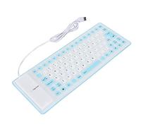 XUXHOU Light Light Rolle Keyboard to Water Soft and Comfortable USB Tequiso Silence for Students (blu)