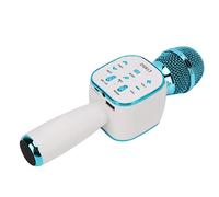XUXHOU Microfono Wireless Bluetooth, Altoparlante Ad Alta Potenza da 5 W con Effetto Riverbero Sonoro, Batteria Integrata da 2000 MAh, per Karaoke, Registrazione di Canto,