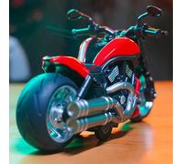 XUXHOU Moto Giocattolo con Retromarcia 1:12, Modello Diecast in Lega con | Effetti Sonori e Luminosi, Costruzione in Lega Resistente, Macchinina a Tirata 6,3 Pollici per Bambini e bambine.
