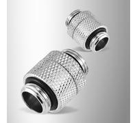 XUXHOU Ottone Resistente G1/4 Adattatore di Raffreddamento Ad Acqua Degradato 360 per Sistemi Informatici in Argento (Silver)