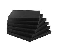 XUXHOU Pannelli in Schiuma da 12 Pezzi Pannelli Fonoassorbenti Fonoassorbenti Schiuma da Studio per il Controllo del Suono con Poliuretano Nero 30x30 Cm