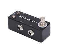 XUXHOU Pedale effetto per chitarra True Bypass Interruttore di selezione del canale Box Routing Switcher Mini Metallo Nero con Indicatore LED per Basso Elettrico