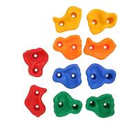 XUXHOU Prese per Arrampicata su Roccia, Rocce da Arrampicata in Plastica Colorata per Bambini con Superficie Strutturata, Set da 10 Pezzi per Attrezzature per Parchi Giochi Interni Ed