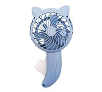 XUXHOU Pressa a Mano Cartoon Cat Ear Ventilatore Portatile Piccola Ventola di Raffreddamento Manuale Portatile per attività All'aperto (BLUE)