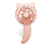XUXHOU Pressa a Mano Cartoon Cat Ear Ventilatore Portatile Piccola Ventola di Raffreddamento Manuale Portatile per attività All'aperto (PINK)
