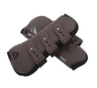 XUXHOU Protezioni Anteriori per Gambe del Cavallo, Taglia Regolabile per | Materiale durevole in PU e neoprene, design traspirante e confortevole, cinghie aperte per la libera circolazione,