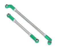 XUXHOU Servo Link RC in Lega di Alluminio, Asta di Collegamento dello Sterzo da 90 Mm con Supporto per Testa a Sfera da 7,5 Mm, Kit di Aggiornamento per Auto Cingolata SCX10 III 1/10 RC (GREEN)