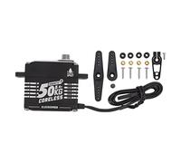XUXHOU Servocomando RC, Dissipatore di Calore in Lega di Alluminio (360) | Robusto 50 Kg, Elicoidale Ad Alta Torsione Coreless, Amplificatore Digitale PWM Programmabile, MCU a 32 Bit, Per Braccio