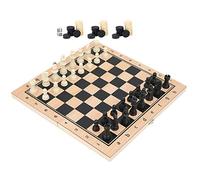 XUXHOU Set 3 in 1 Scacchi Dama Backgammon in Legno Tavoliere Pieghevole Portatile con Design con Vano Porta Pezzi for Intrattenimento Familiare (M)