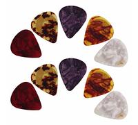 XUXHOU Set di Plettri per Chitarra da 10 Pezzi Plettri in Celluloide Antiscivolo Accessori per Strumenti Colorati per Chitarra Elettrica