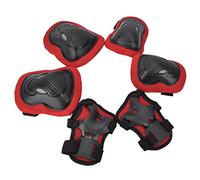 XUXHOU Set di Protezioni per Pattini a Rotelle per Adulti, Ginocchiere, Gomitiere, Polsiere con Robusto Guscio in PE, Imbottitura in Spugna Spessa 10 Mm, per Uomini e Donne, (rosso)