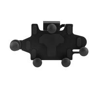 XUXHOU Supporto per Telefono per Moto, Supporto per Telefono a 5 Ganasce in Lega di Alluminio con Silicone Triplo Ammortizzante per Specchietto Retrovisore per Moto (BLACK)