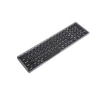 XUXHOU Tastiera pieghevole ultra sottile wireless per computer computer in tastiera full-size, tastiera indipendente per l'efficienza aziendale su smartphone e tablet (grigio ferro)