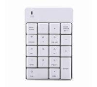 XUXHOU Tastiera USB USB Portatile Wireless per Computer Collegamento via cavo Mini Tastiera Digitale per Lavorare con i Numeri (WHITE)