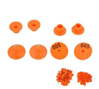 XUXHOU Tatuaggio Numerato per Bestiame, Design Robusto in TPU (ORANGE) | Include chiodo in rame, comoda identificazione, adatto per pecore e suini